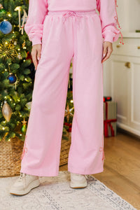 Cool Down Pink Bow Sweatpants