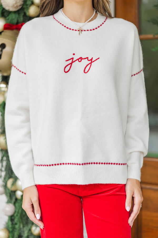 A Christmas Classic Cream Joy Sweater