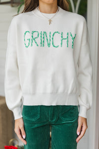 Christmas Morning Cream Grinchy Sweater