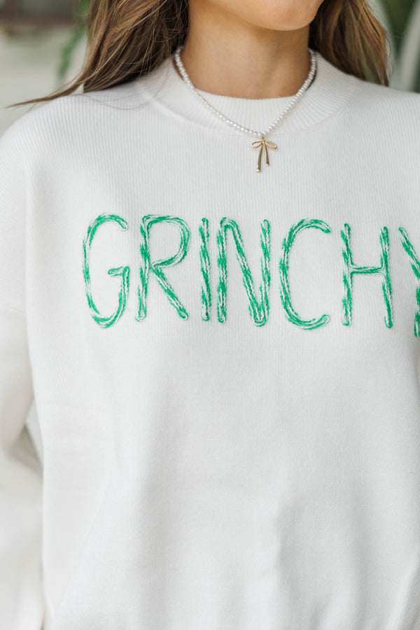 Christmas Morning Cream Grinchy Sweater