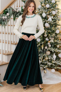 December Details Holly Embroidered Sweater