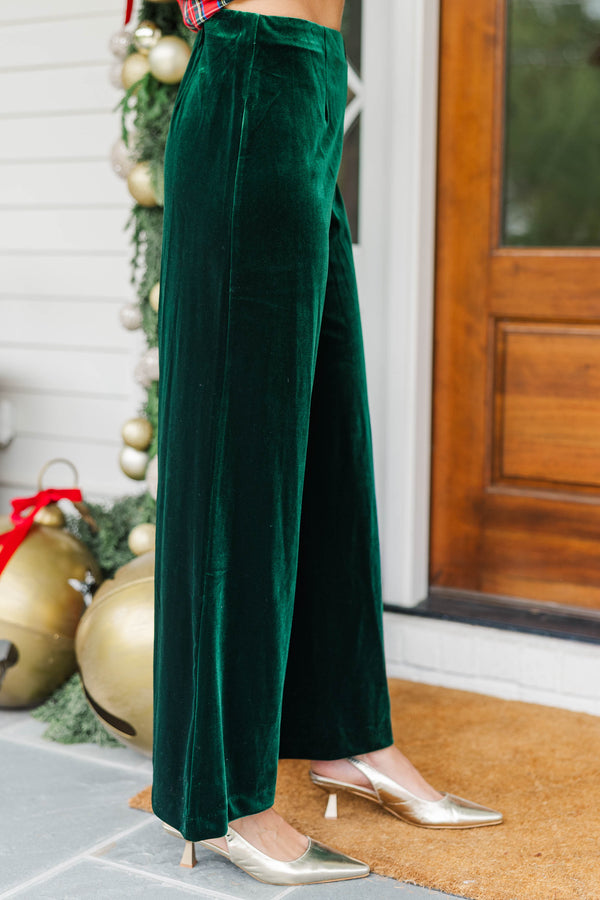 Luxe Intentions Emerald Velvet Pants