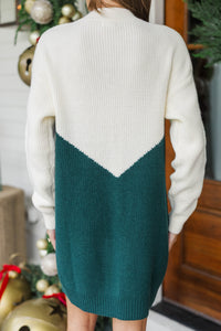 Premium Essential Emerald Sweater Dress
