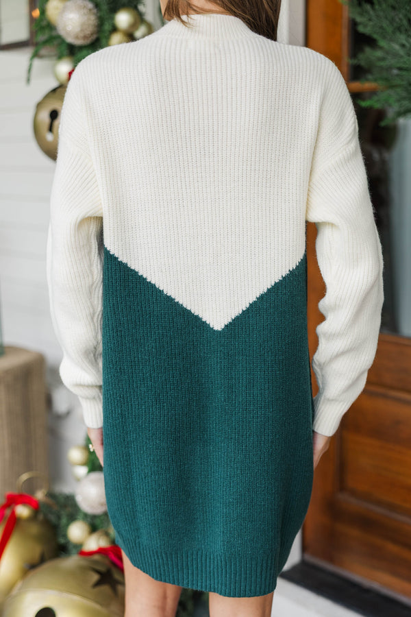 Premium Essential Emerald Sweater Dress