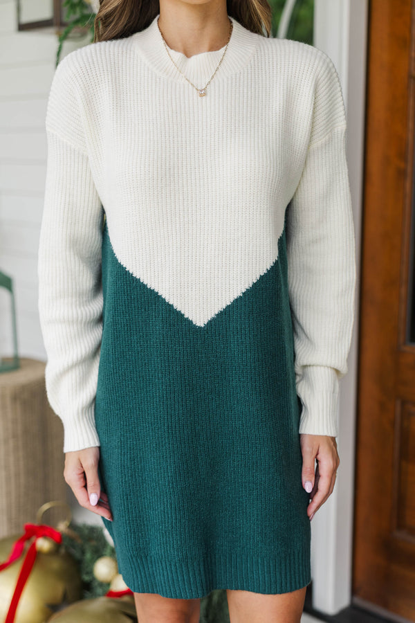 Premium Essential Emerald Sweater Dress