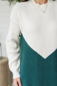 Premium Essential Emerald Sweater Dress
