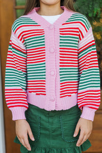 Girls: Cozy Conversations Red Cardigan