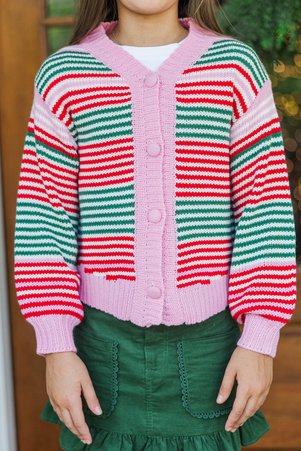 Girls: Cozy Conversations Red Cardigan
