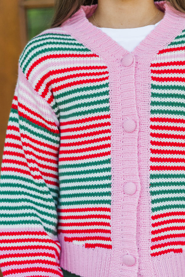 Girls: Cozy Conversations Red Cardigan
