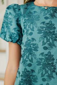 Girls: First Priority Emerald Brocade Dress