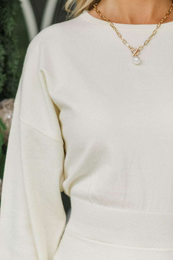 Float On By Cream Sweater Dress