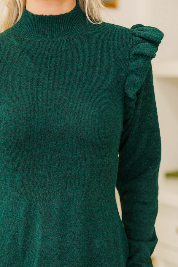Signature Stitch Emerald Sweater Dress