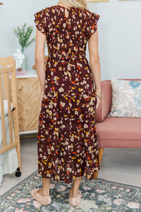 NURSING COLLECTION: Learn From The Best Brown Floral Smocked Dress