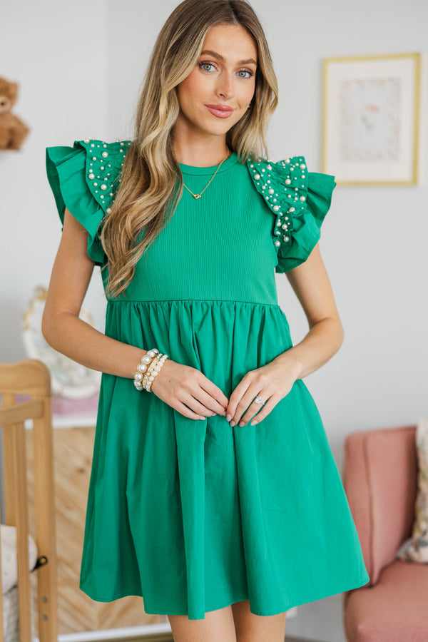 NURSING COLLECTION: Perfectly Lovely Green Embellished Dress