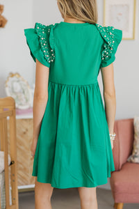 NURSING COLLECTION: Perfectly Lovely Green Embellished Dress