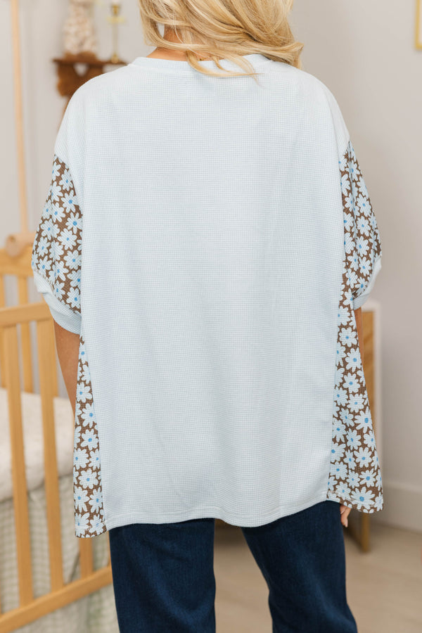 NURSING COLLECTION: Porch Swing Darling Brown Floral Top