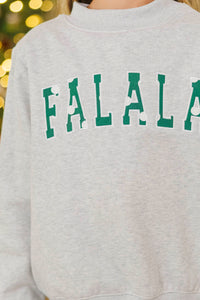 Girls: Best Present Heather Gray Falala Sweatshirt