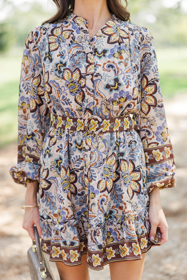 Fate: September State Cream Floral Dress
