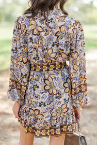 Fate: September State Cream Floral Dress