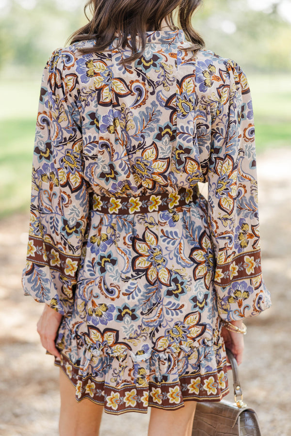 Fate: September State Cream Floral Dress