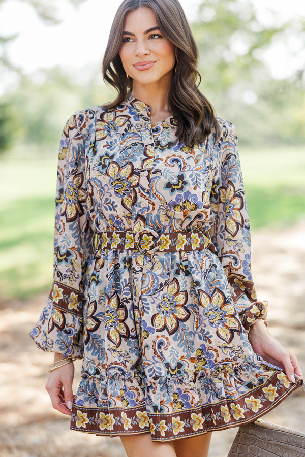 Fate: September State Cream Floral Dress