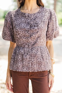 Made You Smile Plum Embroidered Blouse