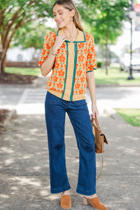 Simply Better Mustard Floral Sweater