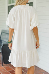 Feels Like A Dream Cream Embroidered Babydoll Dress