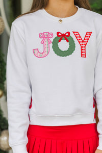 Girls: So Much Joy White Sweatshirt