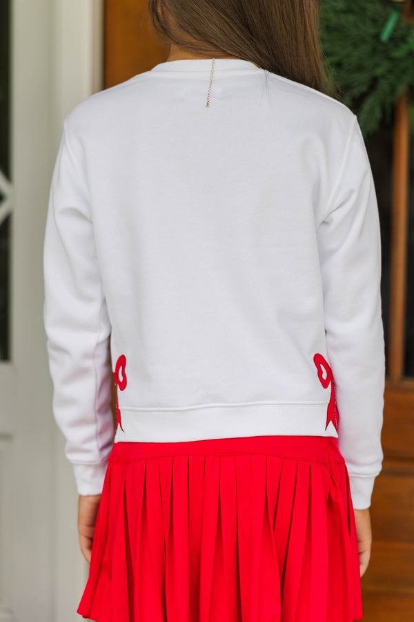 Girls: So Much Joy White Sweatshirt