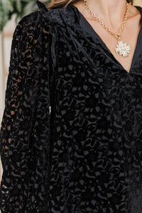 Timeless Texture Black Velvet Lace Blouse