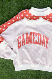 Girls: Best Friends Forever Red Polka Dot Reversible Sweatshirt