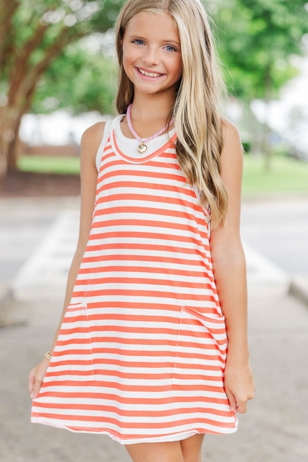 Girls: Moving And Grooving Red Stripe Romper