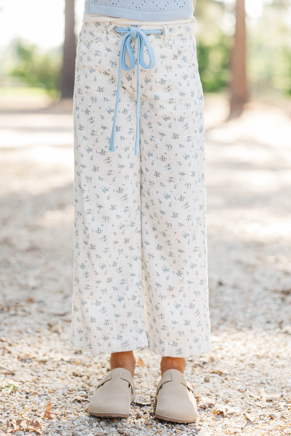 Girls: Timeless Love Cream Ditsy Floral Jeans