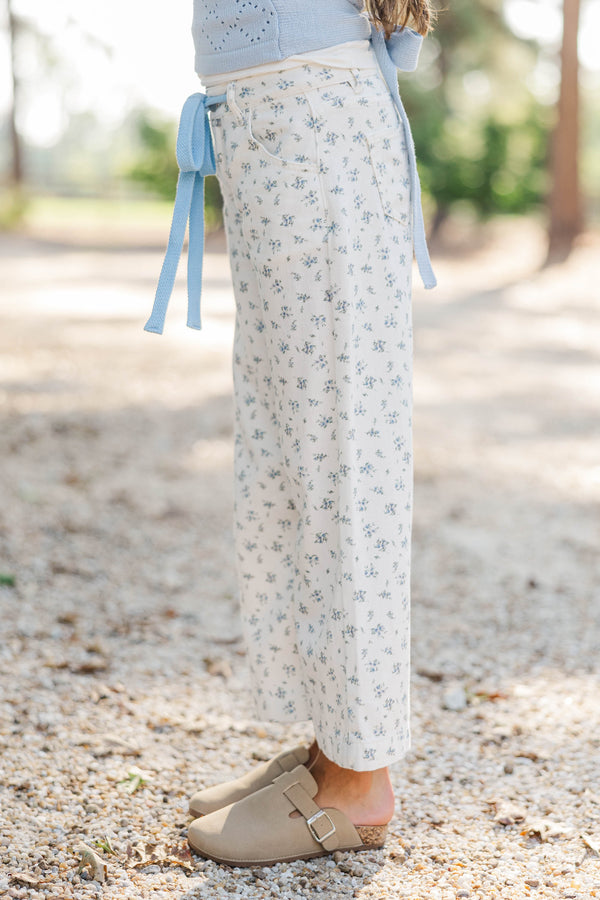 Girls: Timeless Love Cream Ditsy Floral Jeans