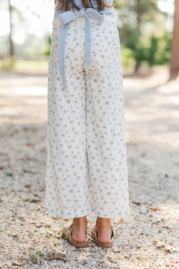 Girls: Timeless Love Cream Ditsy Floral Jeans