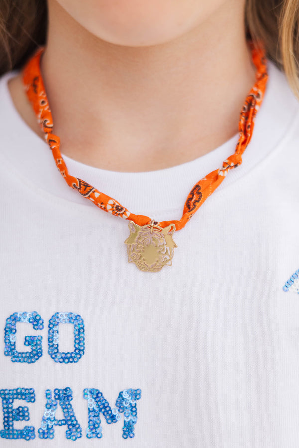 Girls: Loud And Proud Orange Tiger Necklace