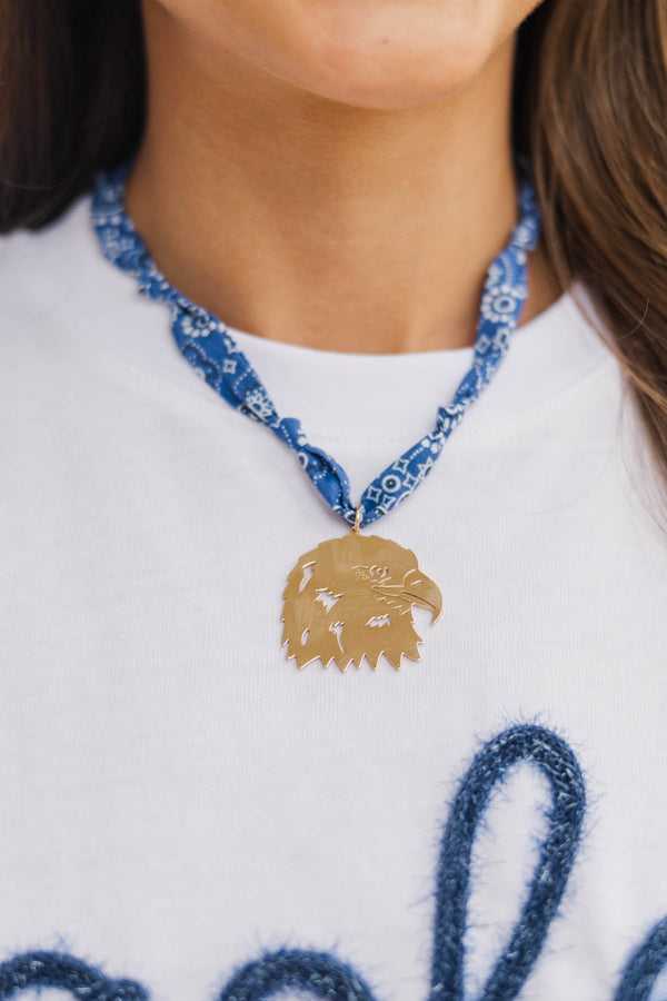 Loud And Proud Royal Blue Eagle Necklace