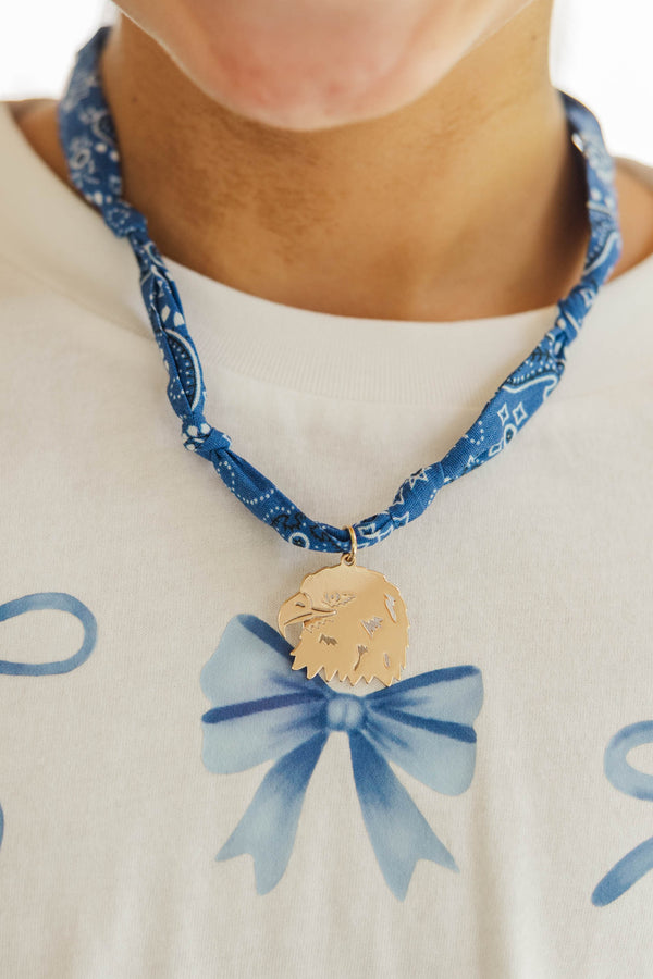 Girls: Loud And Proud Royal Blue Eagle Necklace