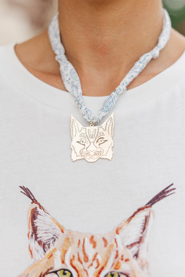 Loud And Proud White Wildcat Necklace