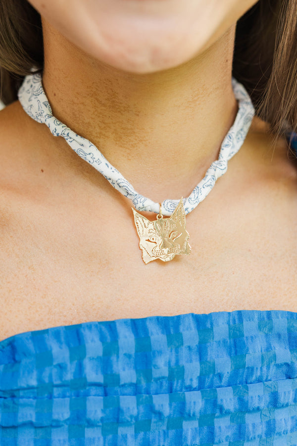 Girls: Loud And Proud White Wildcat Necklace