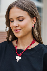 Loud And Proud Burgundy Elephant Necklace