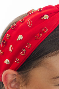 Girls: Making Headlines Red Football Headband