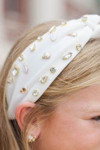 Girls: Making Headlines White Football Headband