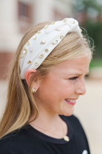 Girls: Making Headlines White Football Headband