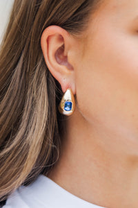 Darling Choice Blue Teardrop Earrings