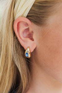 Girls: Darling Choice Blue Teardrop Earrings