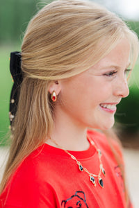 Girls: Darling Choice Red Teardrop Earrings