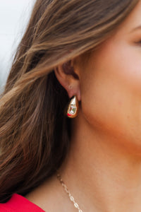Darling Choice Gold Teardrop Earrings