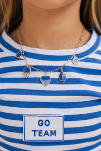 Girls: Saturday Spirit Royal Blue Gameday Charm Necklace